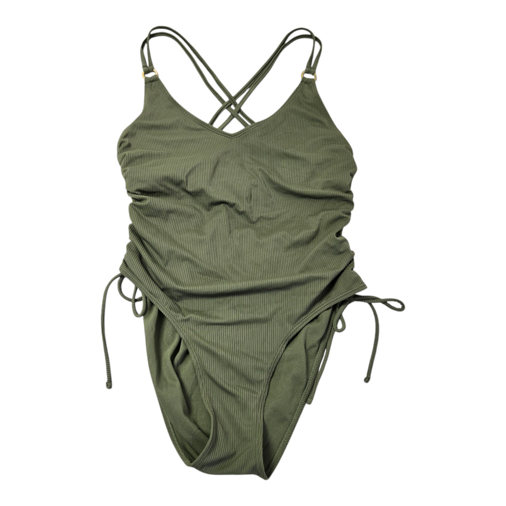 Time & Tru Women's Swimsuit L/G (12-14) Brown One Piece